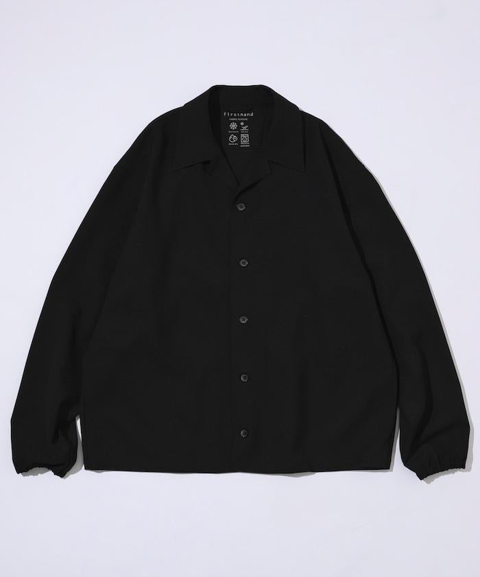 功能性面料 寬鬆 CPO襯衫＋闊腿休閒褲 速幹 涼感 防紫外線 可機洗 套裝