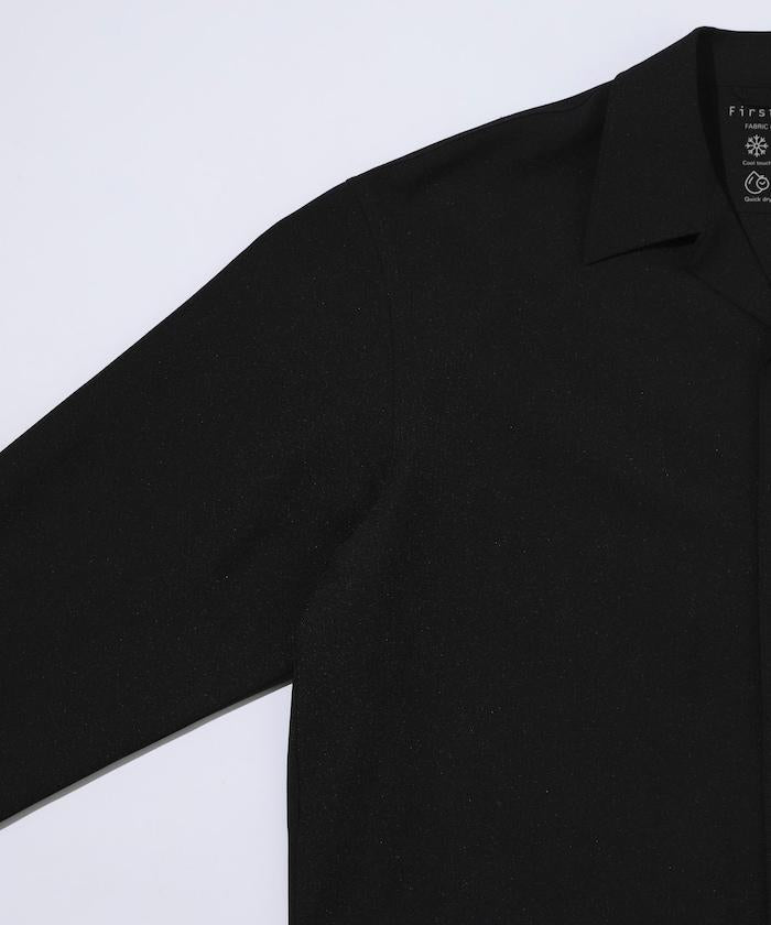 功能性面料 寬鬆 CPO襯衫＋闊腿休閒褲 速幹 涼感 防紫外線 可機洗 套裝