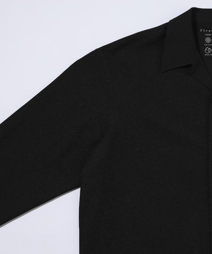 功能性面料 寬鬆 CPO襯衫＋闊腿休閒褲 速幹 涼感 防紫外線 可機洗 套裝