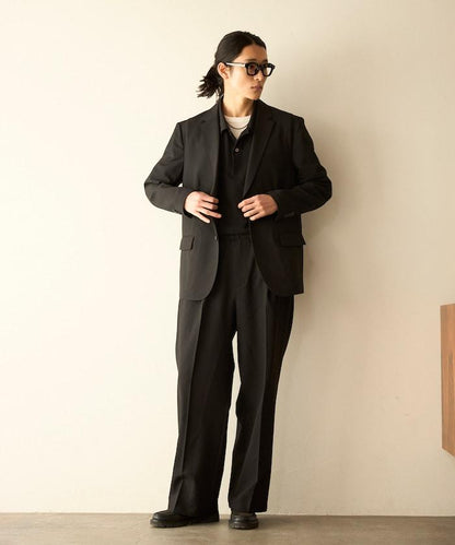 功能性面料 可水洗防曬速乾冰感 西裝外套與闊腿西裝褲 套裝