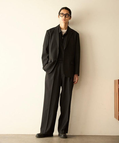 功能性面料 可水洗防曬速乾冰感 西裝外套與闊腿西裝褲 套裝