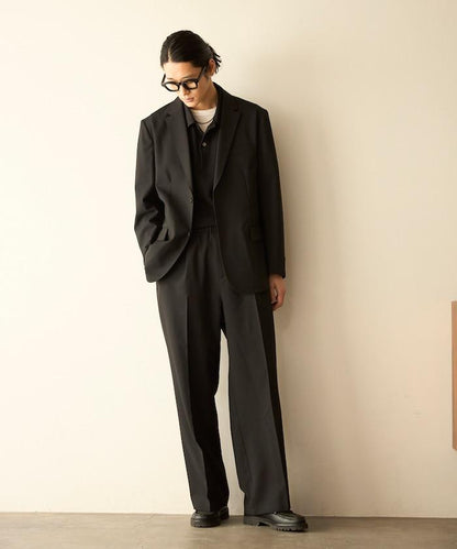 功能性面料 可水洗防曬速乾冰感 西裝外套與闊腿西裝褲 套裝