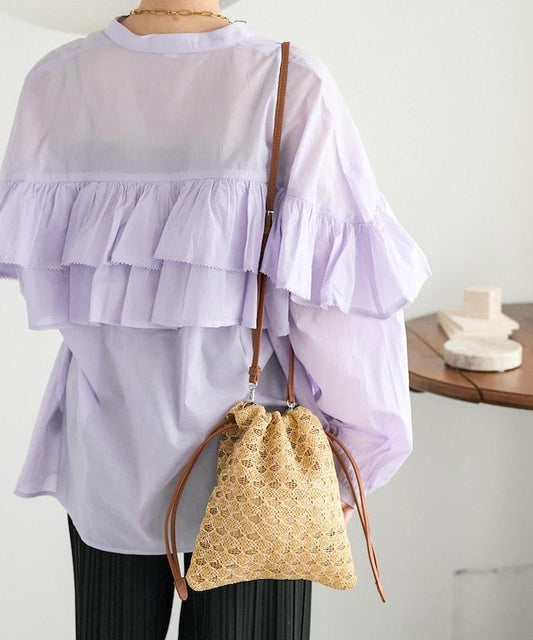 2way 亮片混合材質 束口設計 單肩包