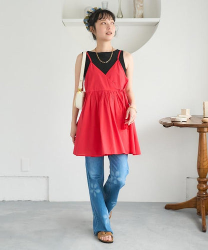 印度風 交叉設計 吊帶 罩衫