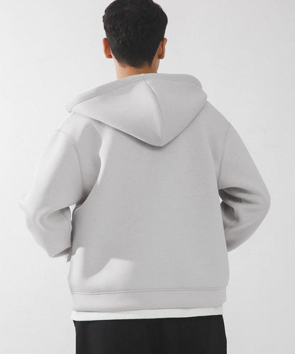 空氣層針織 拉鍊連帽衛衣