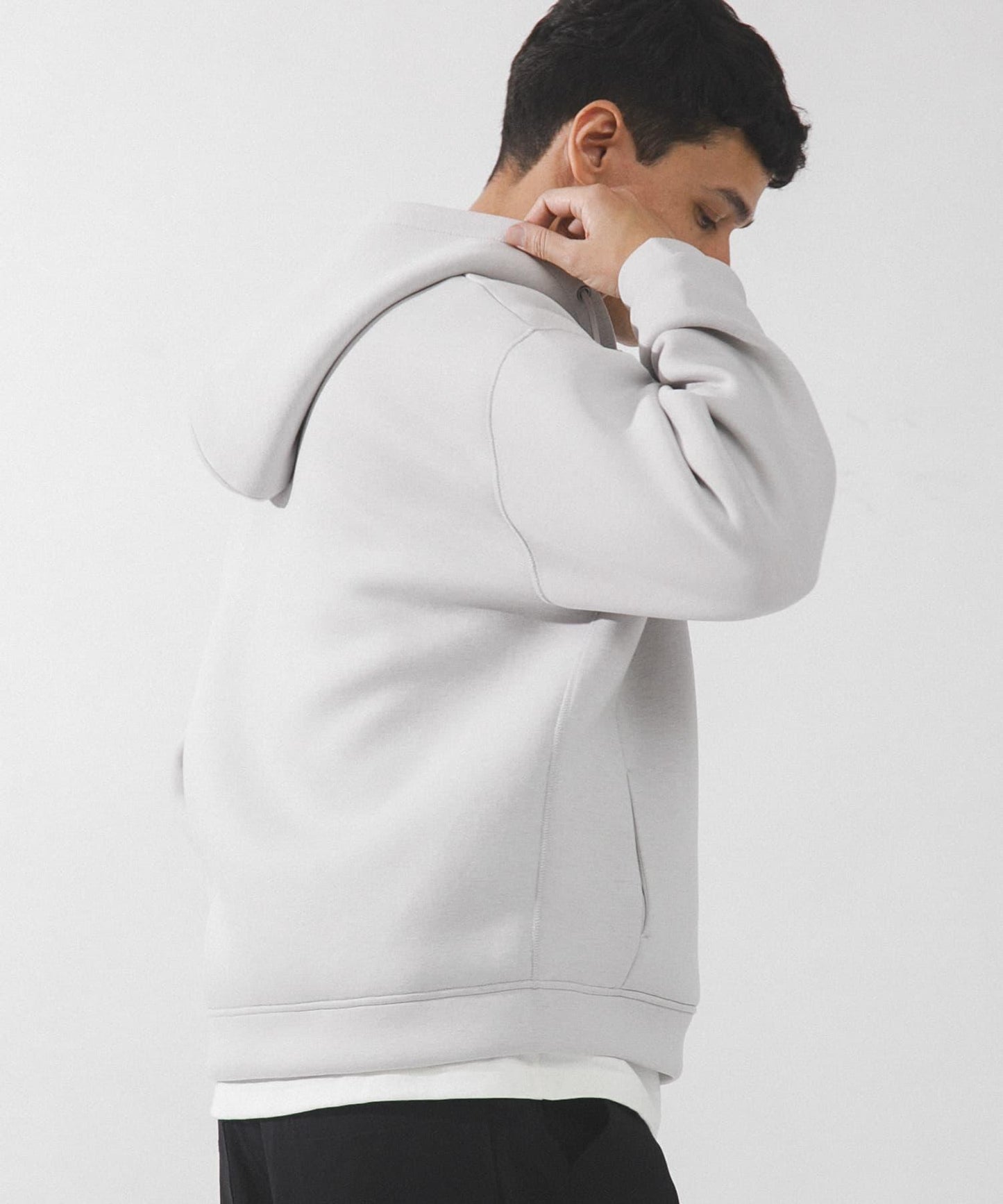 空氣層針織 拉鍊連帽衛衣