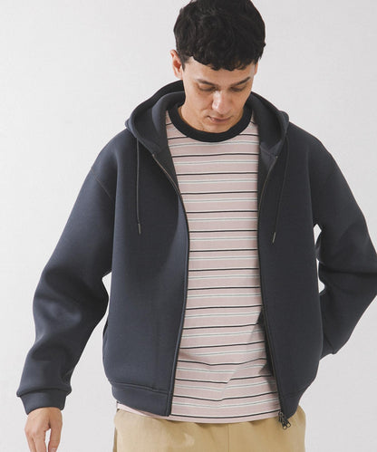 空氣層針織 拉鍊連帽衛衣