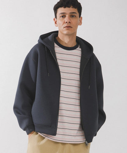 空氣層針織 拉鍊連帽衛衣