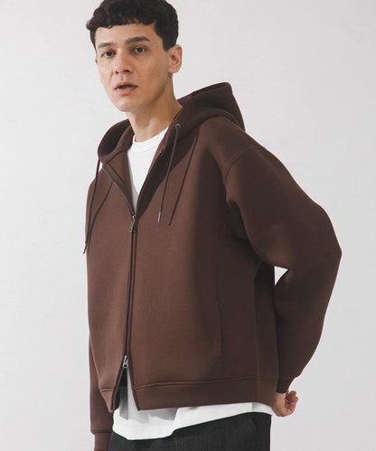 空氣層針織 拉鍊連帽衛衣