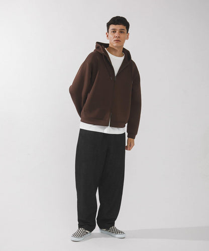 空氣層針織 拉鍊連帽衛衣