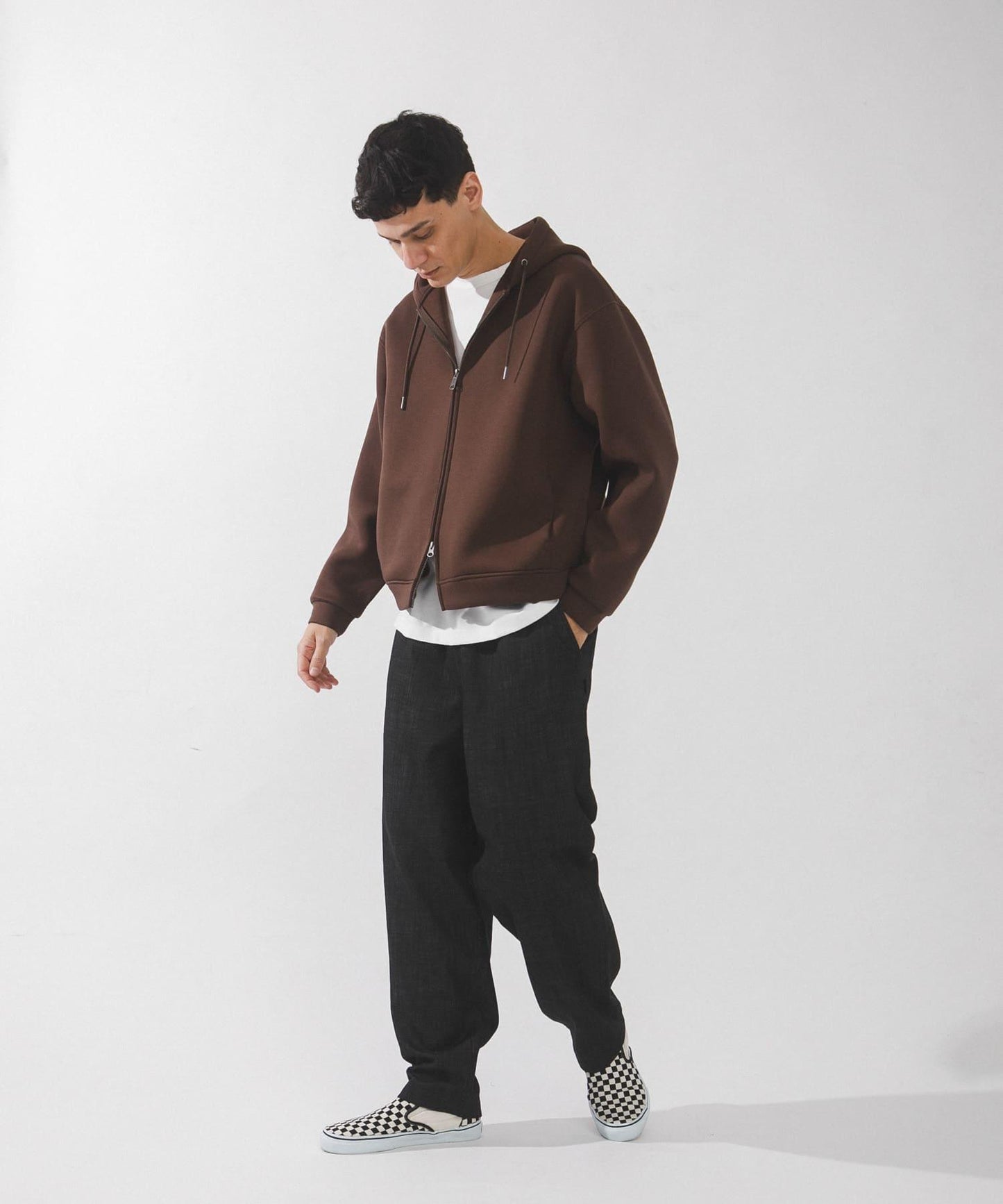 空氣層針織 拉鍊連帽衛衣