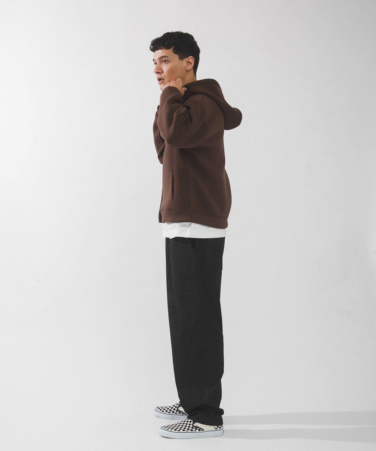 空氣層針織 拉鍊連帽衛衣