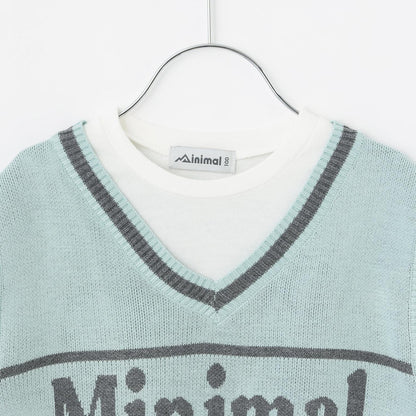 可水洗 背心疊穿設計 T恤