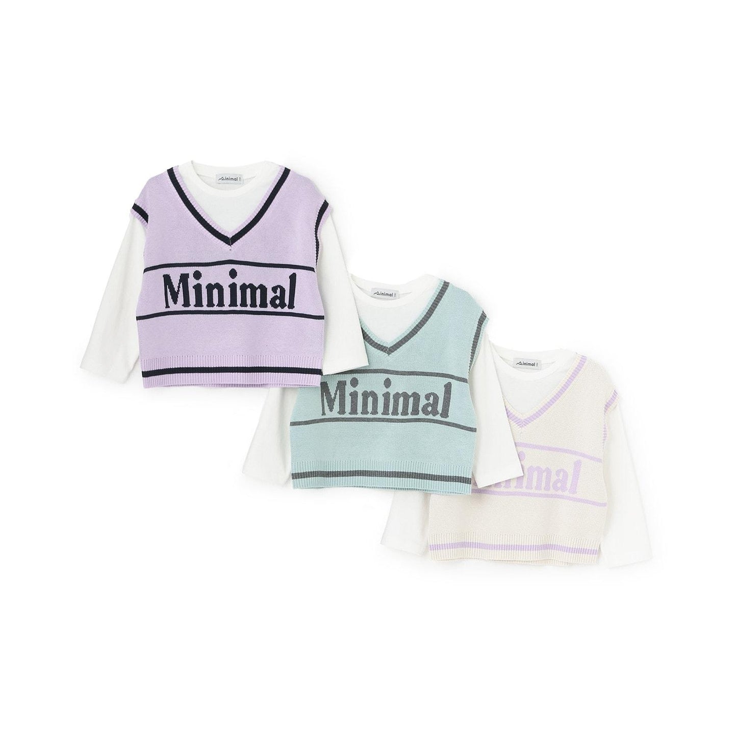 可水洗 背心疊穿設計 T恤