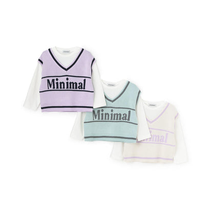 可水洗 背心疊穿設計 T恤