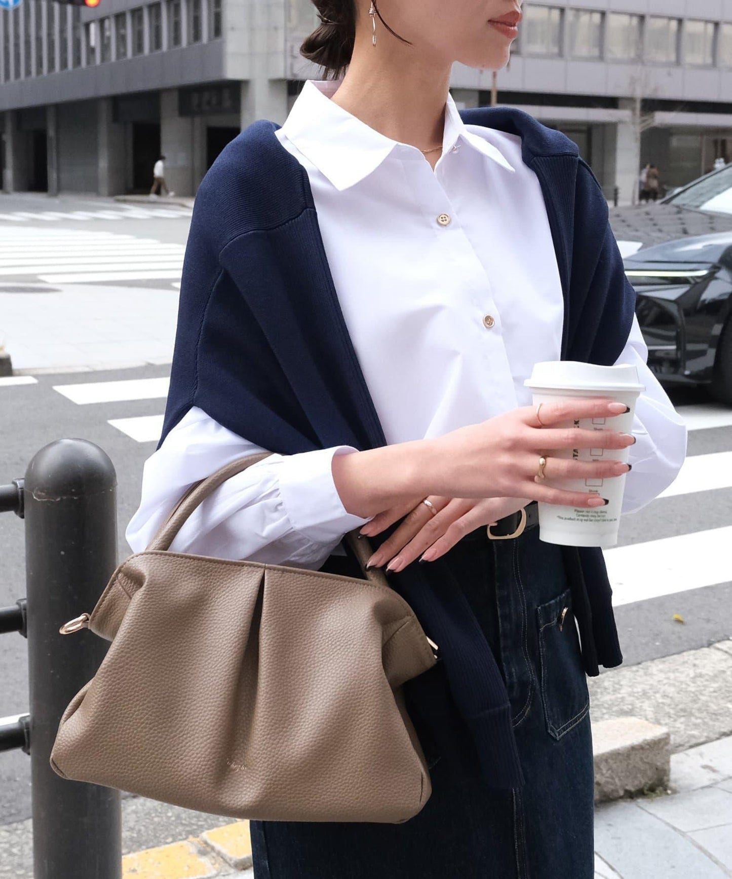 褶皺設計迷你波士頓包