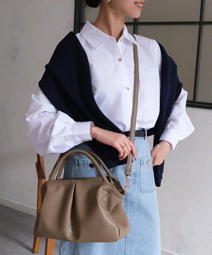 褶皺設計迷你波士頓包