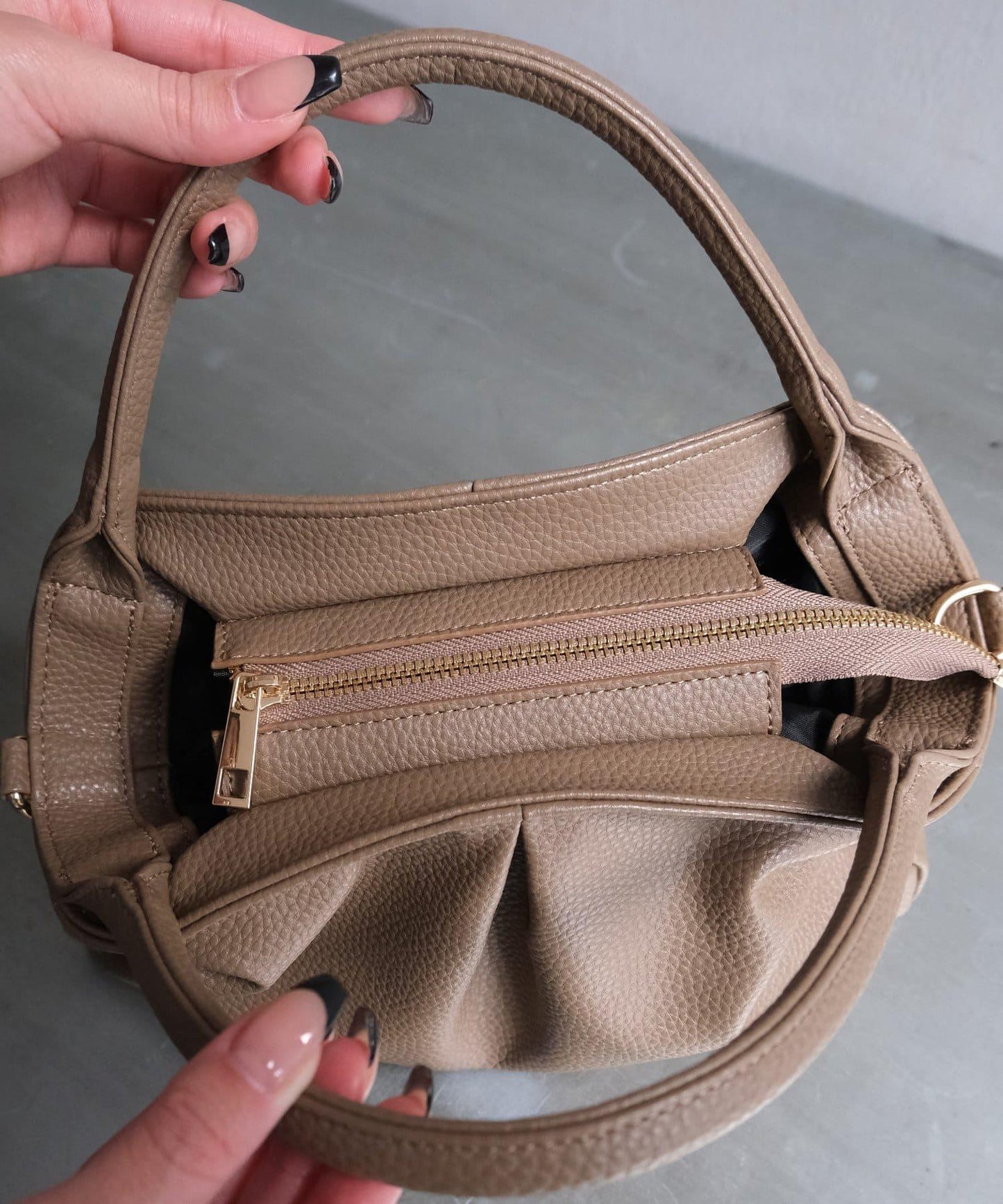 褶皺設計迷你波士頓包