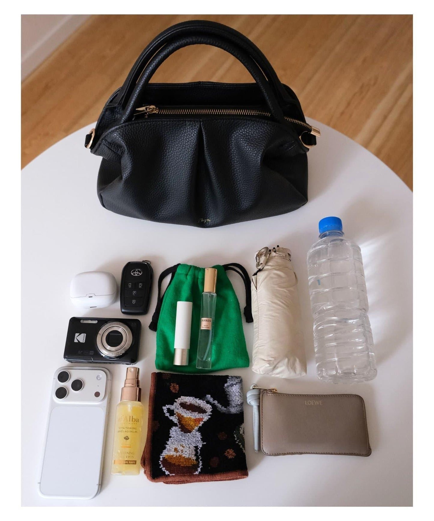 褶皺設計迷你波士頓包