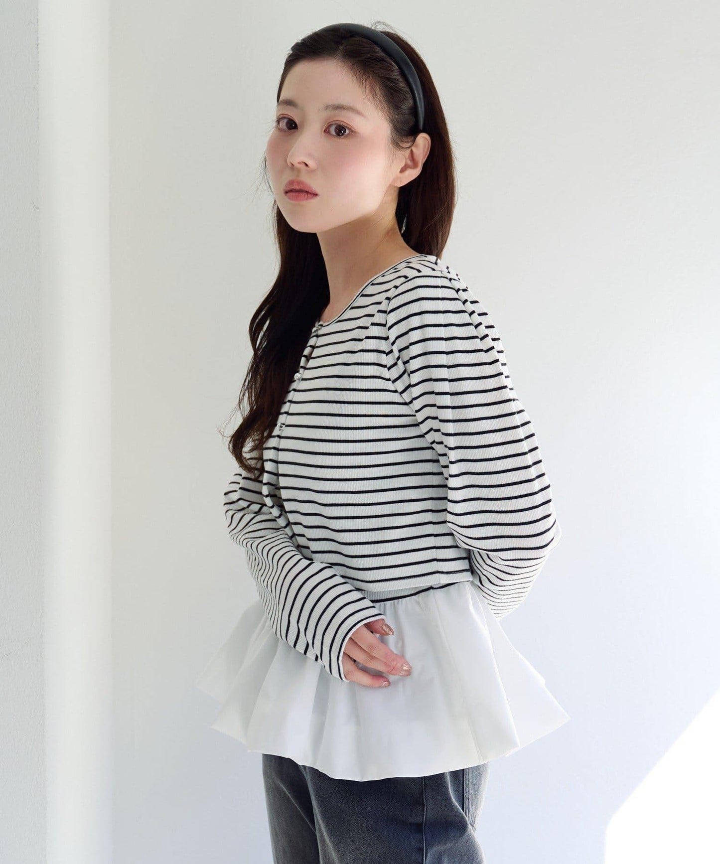 泡泡吊帶開衫套裝