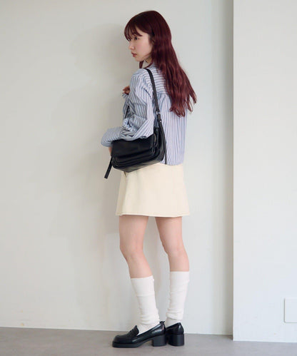 前蝴蝶結條紋襯衫