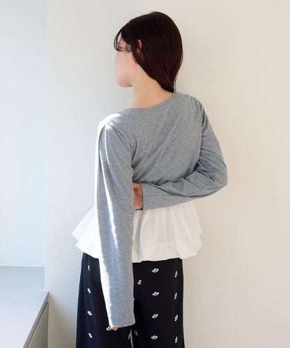 泡泡吊帶開衫套裝