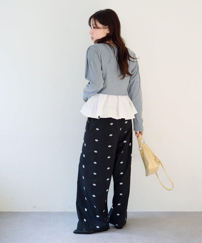 泡泡吊帶開衫套裝