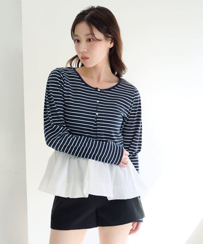 泡泡吊帶開衫套裝