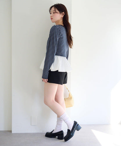 泡泡吊帶開衫套裝