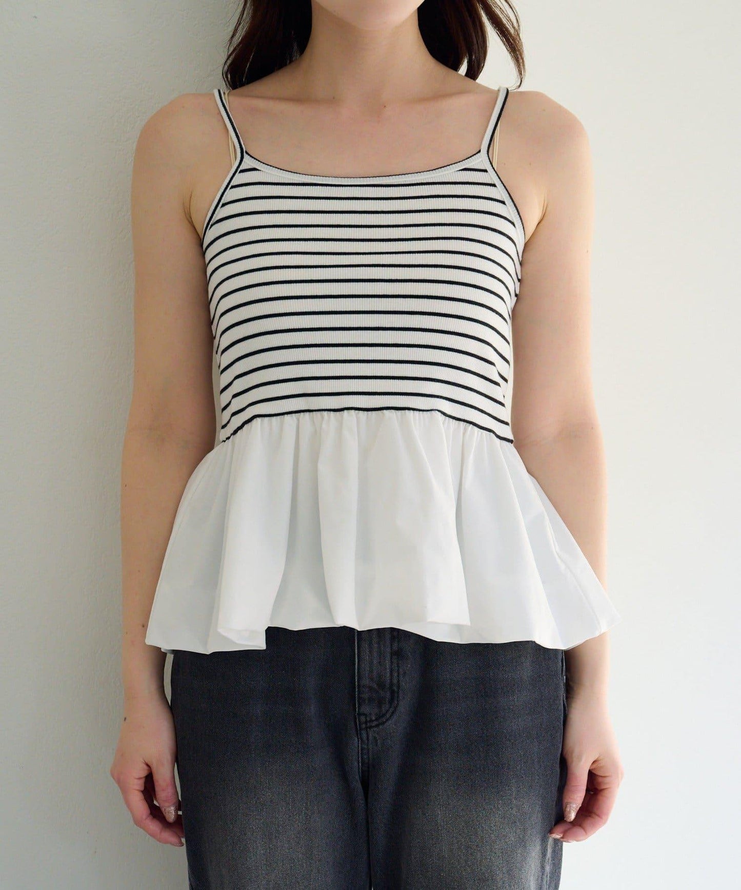 泡泡吊帶開衫套裝