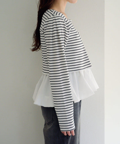 泡泡吊帶開衫套裝