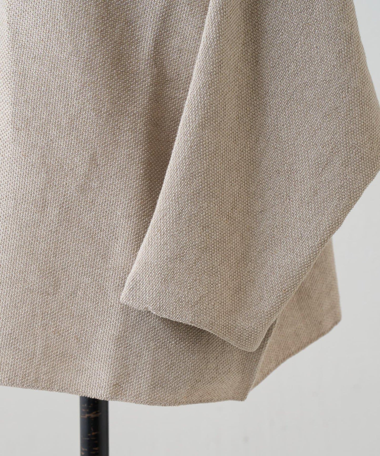 亞麻Inlay針織套頭上衣