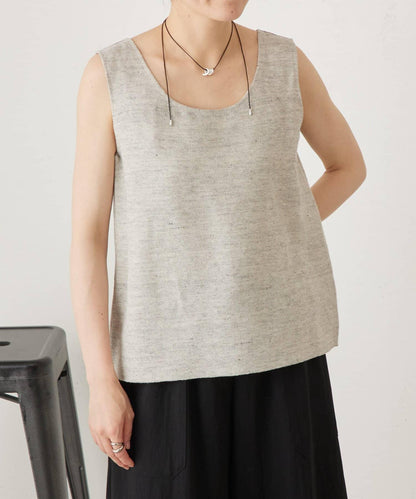 亞麻針織背心