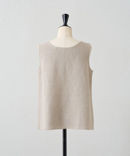 亞麻針織背心