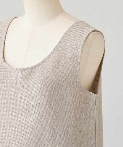 亞麻針織背心