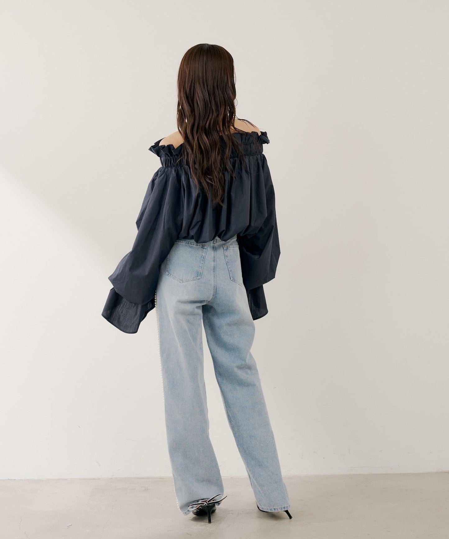 SALON by Chico 2way立領荷葉邊襯衫