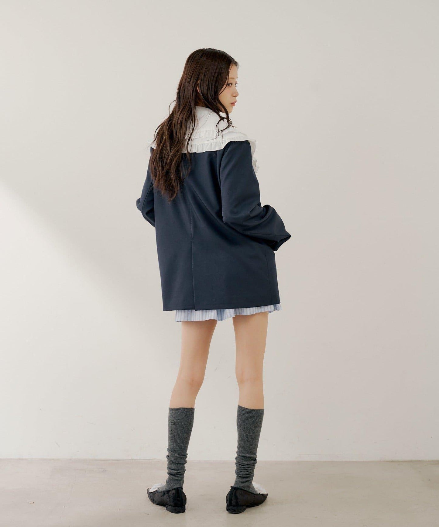 SALON by Chico 可拆卸領 雙層荷葉邊 外套