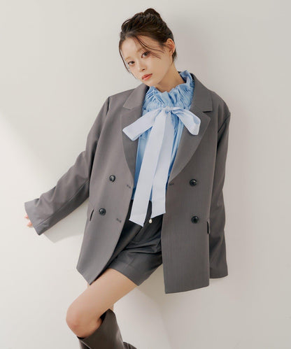 SALON by Chico 可拆卸領 雙層荷葉邊 外套