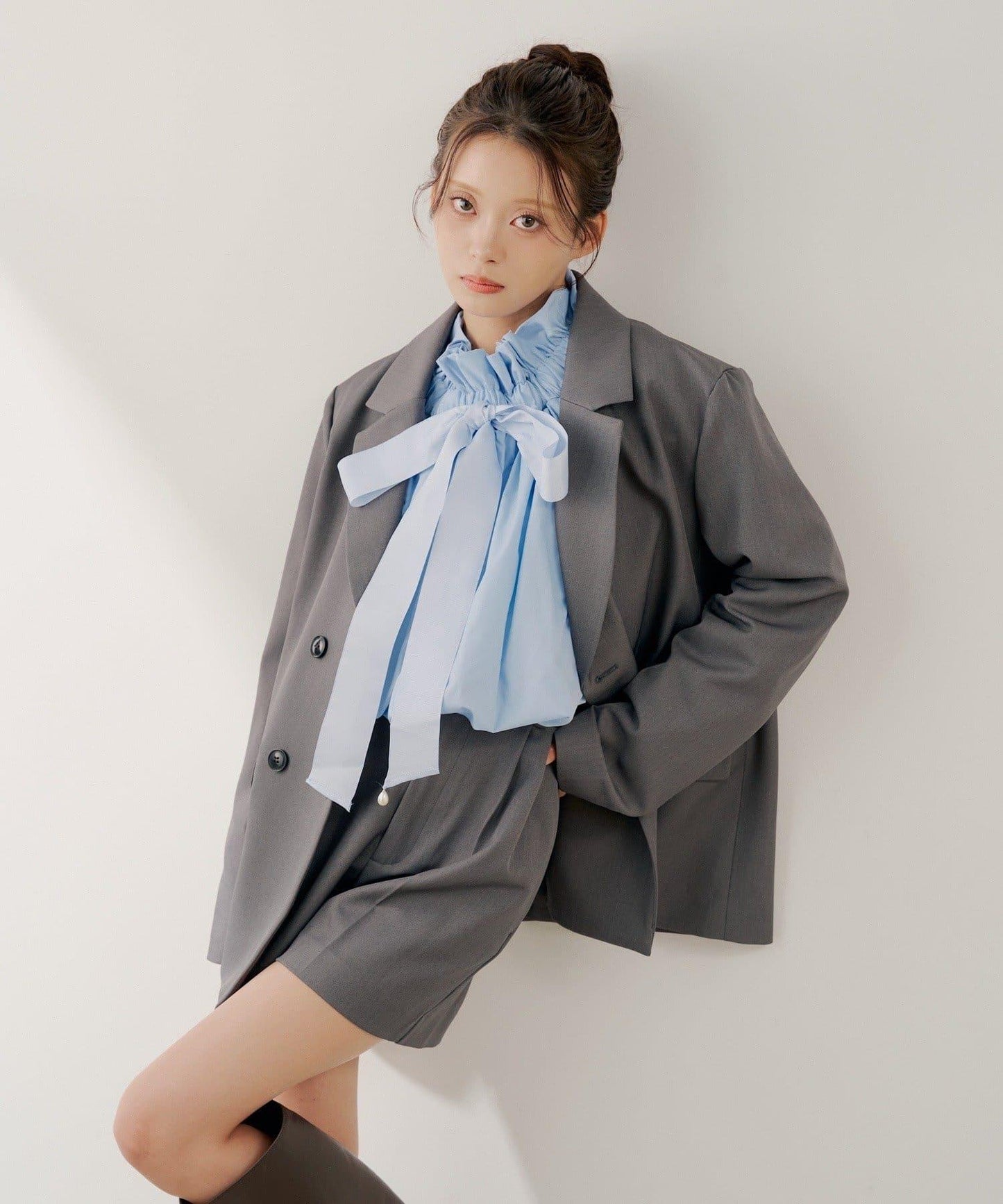 SALON by Chico 可拆卸領 雙層荷葉邊 外套