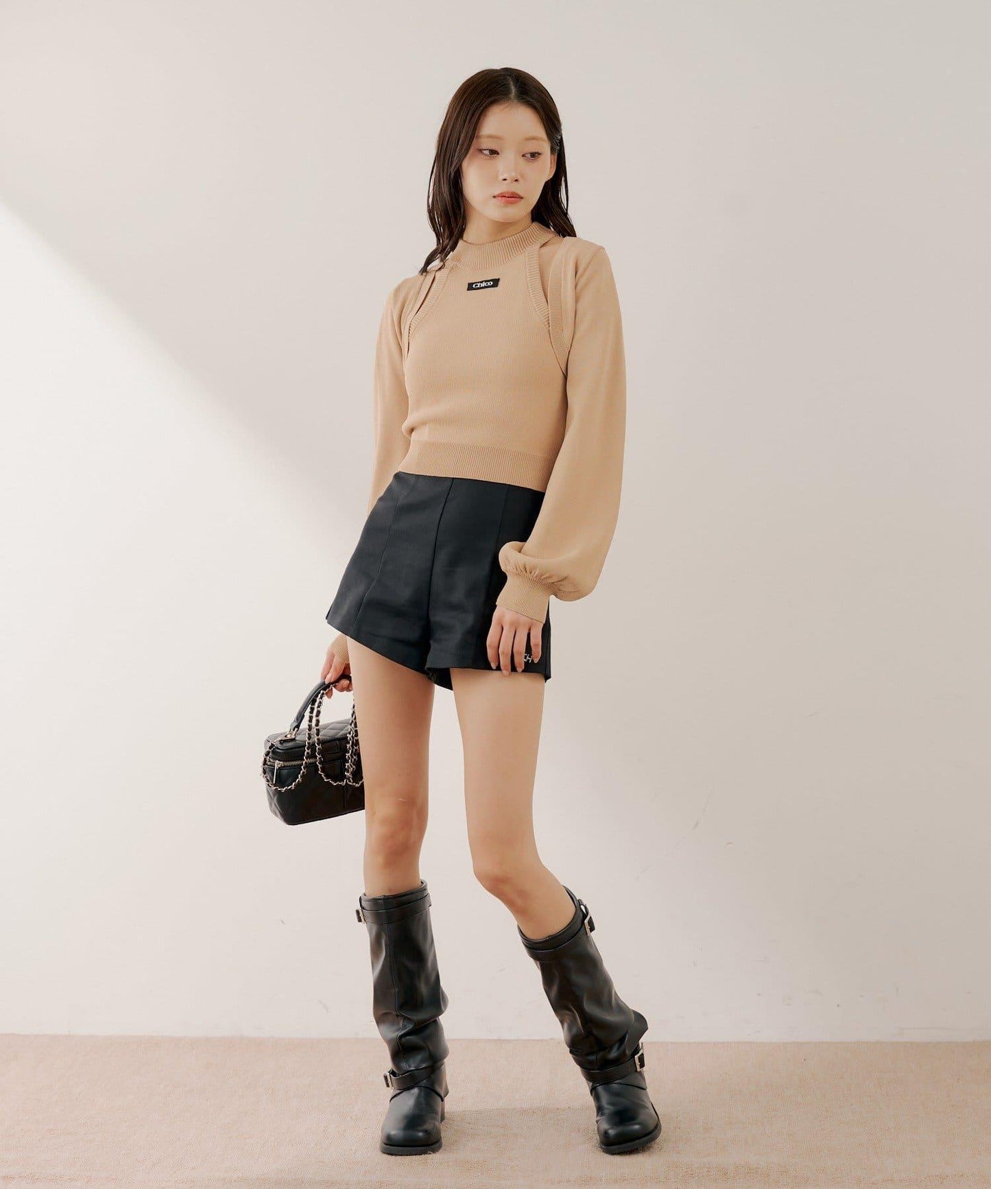 吊飾點綴緊湊版短褲