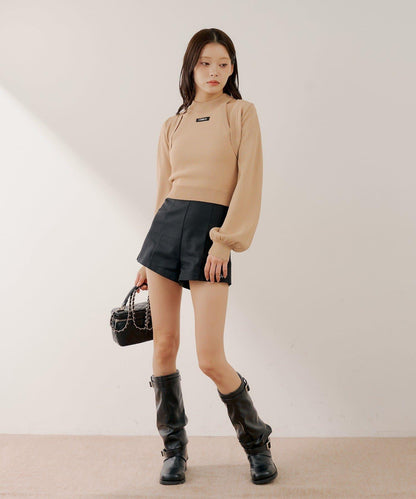 吊飾點綴緊湊版短褲