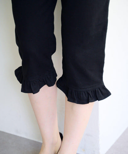 荷葉邊設計 卡普里褲