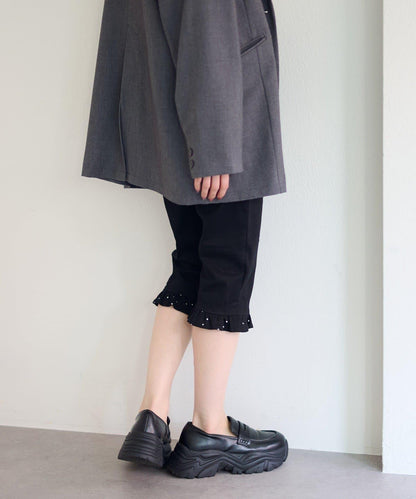 荷葉邊設計 卡普里褲