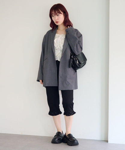 荷葉邊設計 卡普里褲