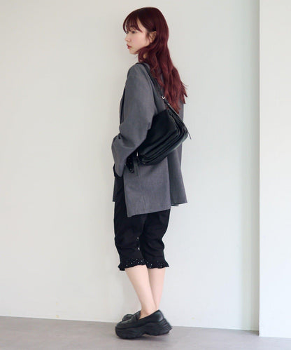 荷葉邊設計 卡普里褲