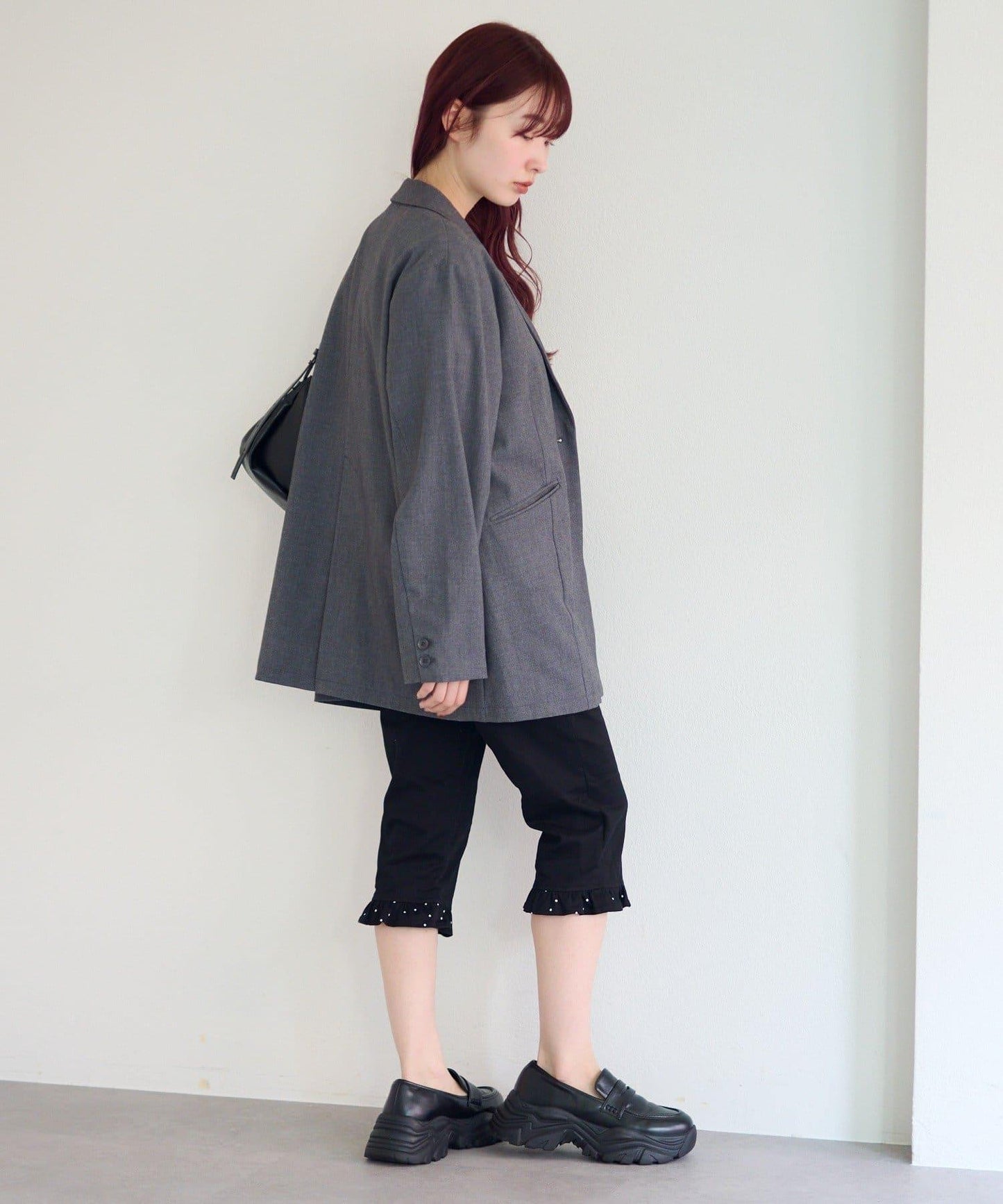 荷葉邊設計 卡普里褲