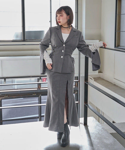 Mavie..7 側繫帶設計夾克