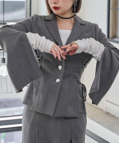 Mavie..7 側繫帶設計夾克