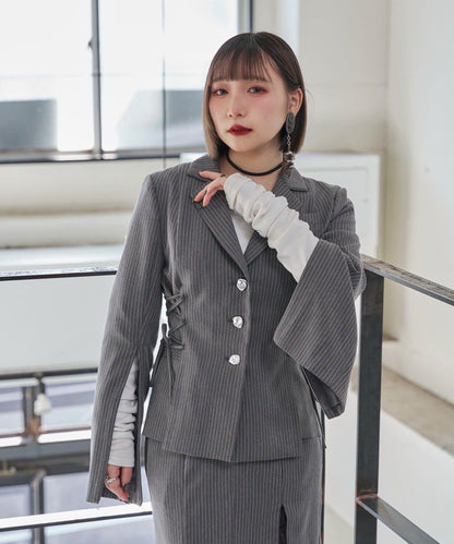 Mavie..7 側繫帶設計夾克