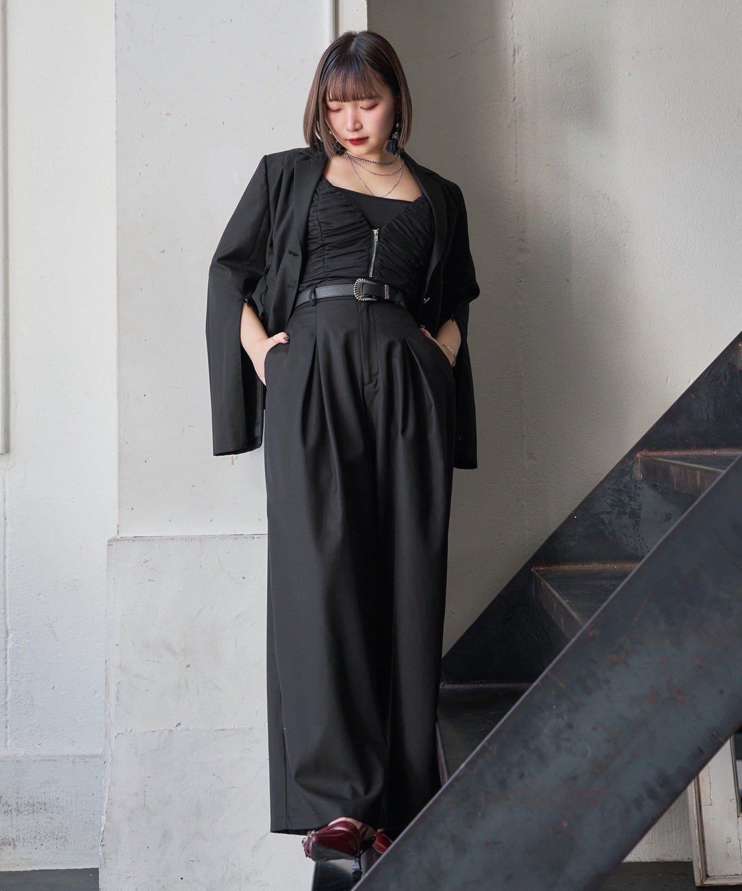 Mavie..7 側繫帶設計夾克